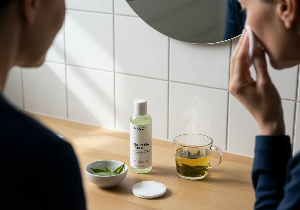 Grönt te i enkel hudrutin