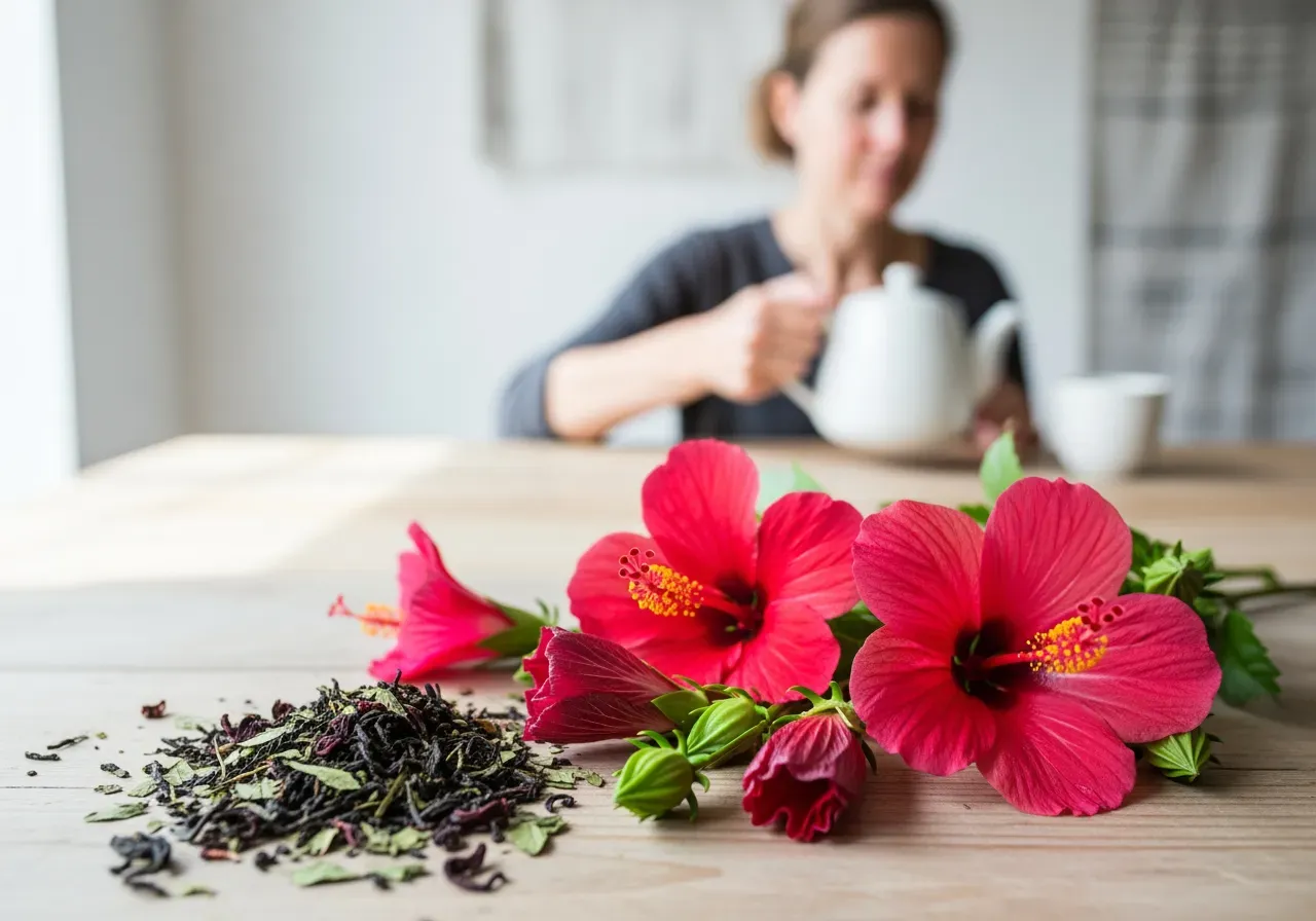 Hibiskus och te