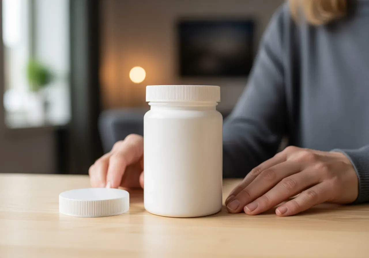 Översikt av burk medicin