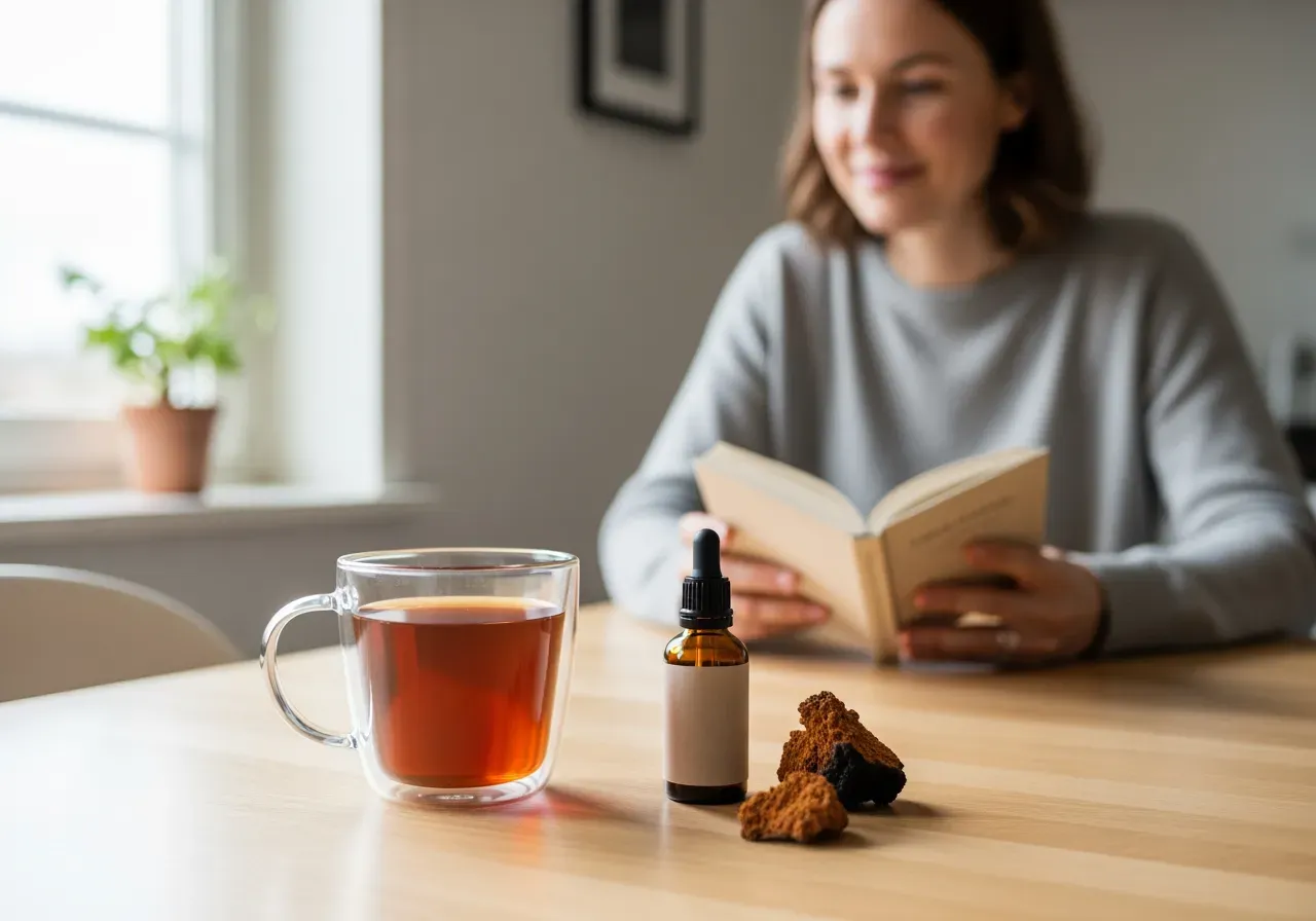 Chaga te och extrakt i vardagen
