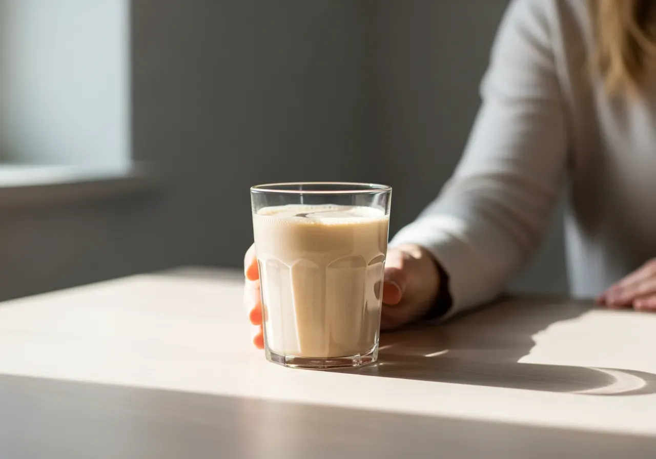 Kasein som kvällsprotein i glas