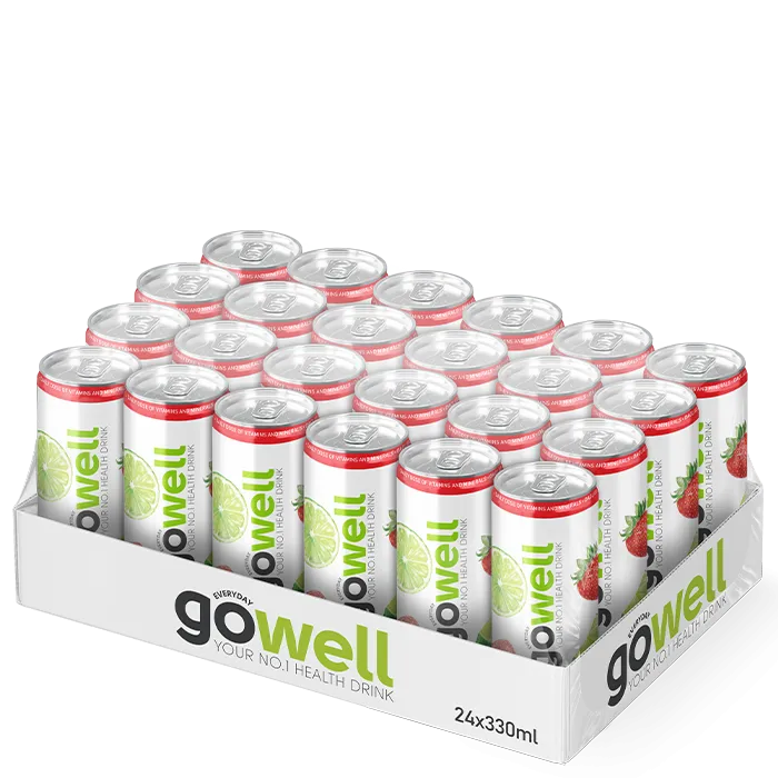 24 x GoWell Funktionsdryck Flak 33 cl