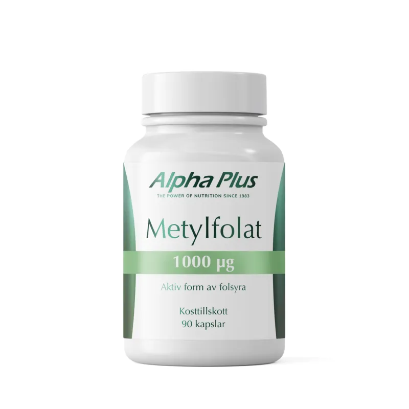 Alpha Plus Metylfolat 1000 µg 90 kapslar