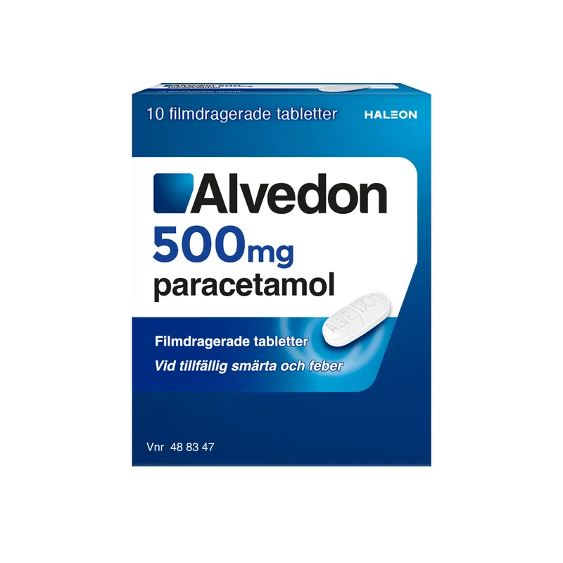 Alvedon 500 mg 10 styck Filmdragerad tablett