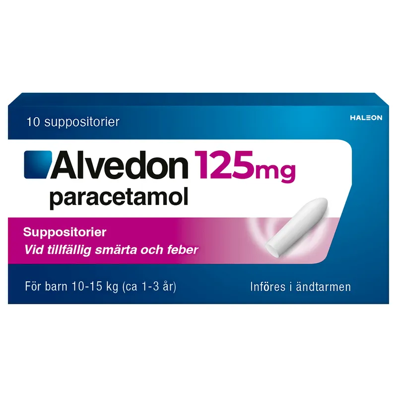 Alvedon suppositorium 125 mg 10 st (10-15 kg)