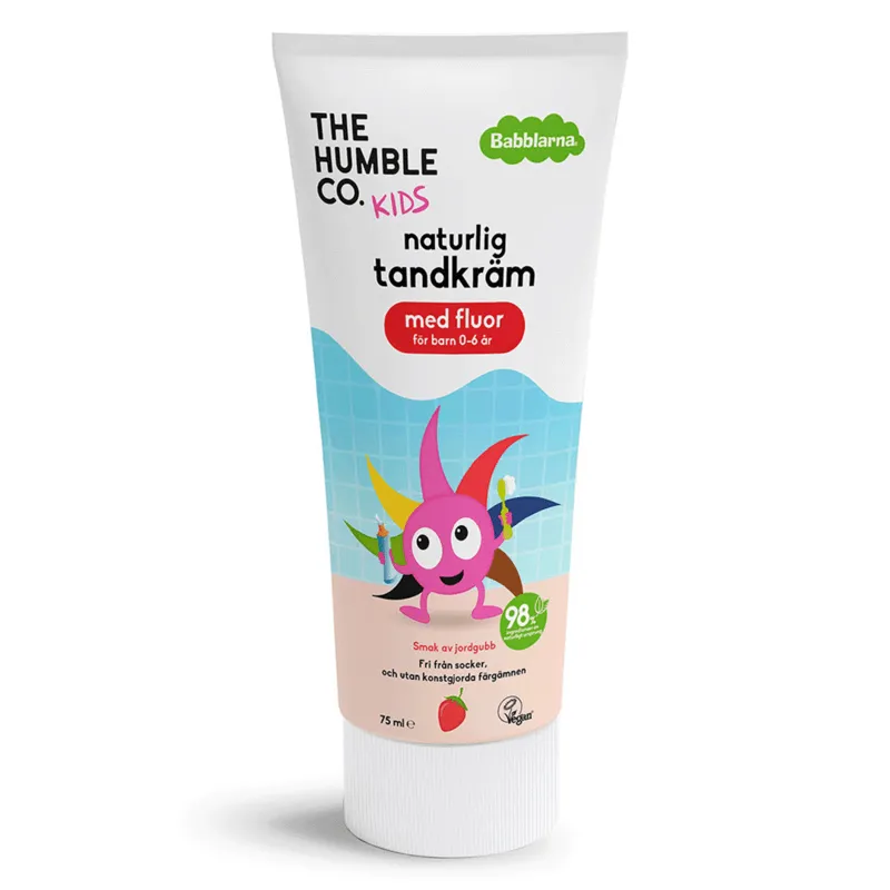 Babblarna Tandkräm Barn 6 mån-6 år Jordgubb med Flour 75 ml