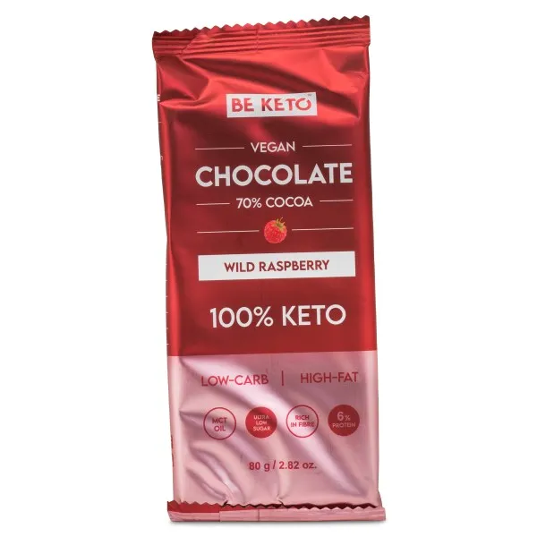 BeKeto KETO Chocolate, Wild Raspberry, 80 g