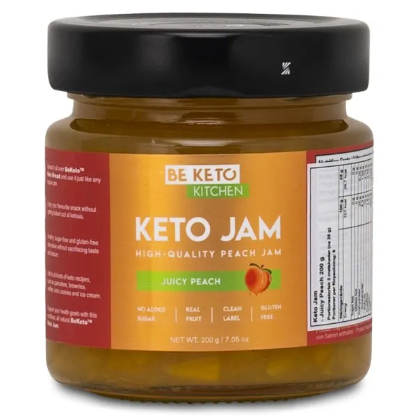 BeKeto KETO Jam, Juicy Peach, 200 g