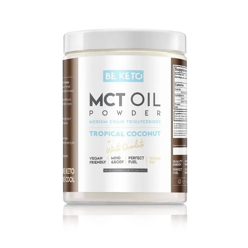 BeKeto MCT Oil Powder Coconut & White Chocolate 300 g