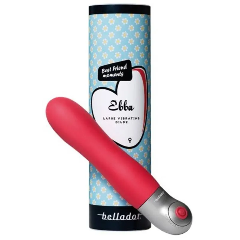 Belladot Ebba Large vibrating dildo, röd
