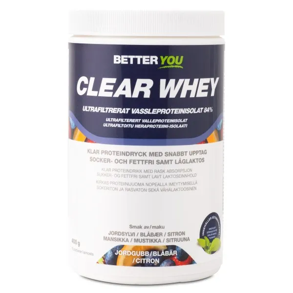 Better You Clear Whey, Jordgubb/Blåbär/Citron, 400 g