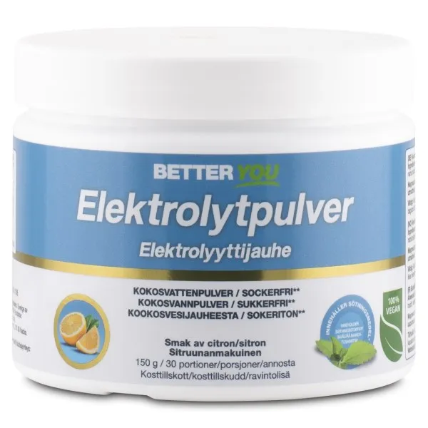 Better You Elektrolytpulver, Citron, 150 g