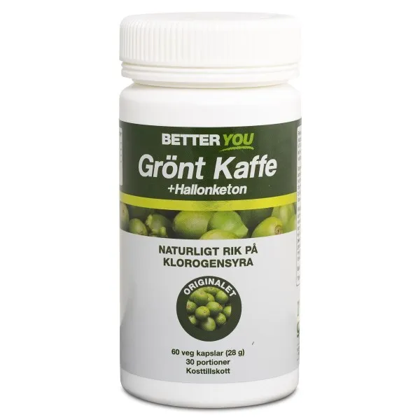 Better You Grönt Kaffe + Hallonketon, 60 kaps
