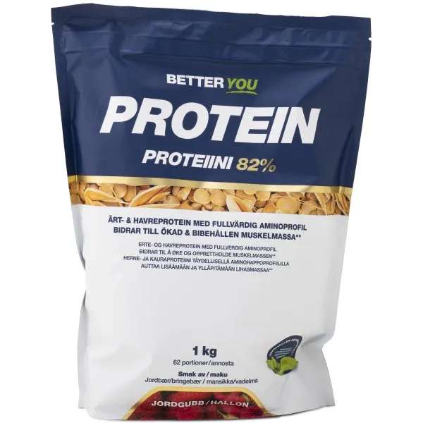 Better You Ärt & Havreprotein, Jordgubb/Hallon, 1 kg