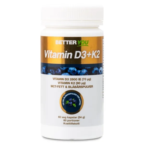 Better You Vitamin D3 + K2, 60 kaps