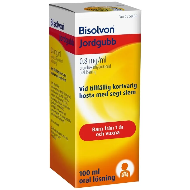 Bisolvon Jordgubb oral lösning 0,8 mg/ml 100 ml