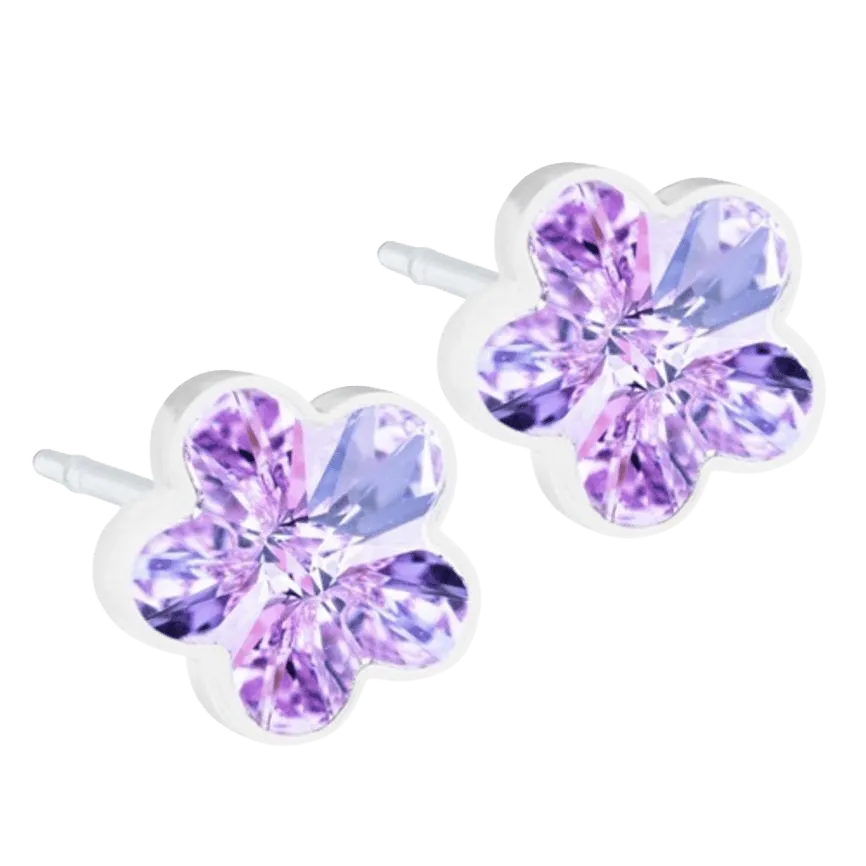 Blomdahl Örhängen MP Flower 6 mm Violet 1 par
