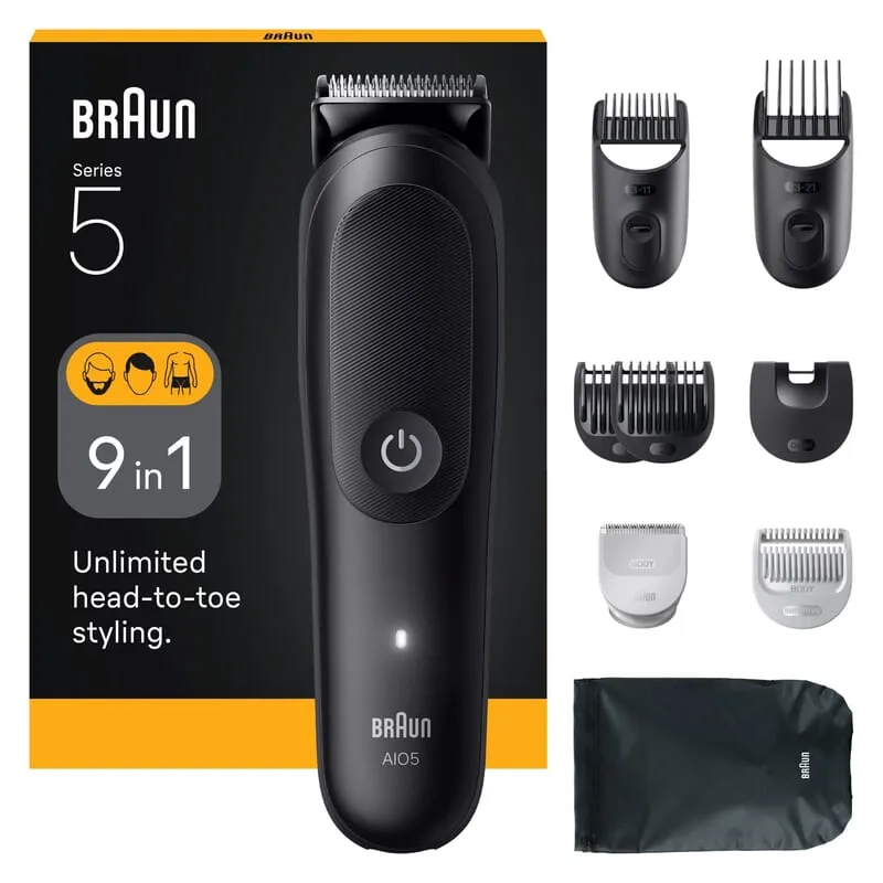 Braun All-in-One Series 5 9-in-1 Grooming Kit AIO5540 Svart
