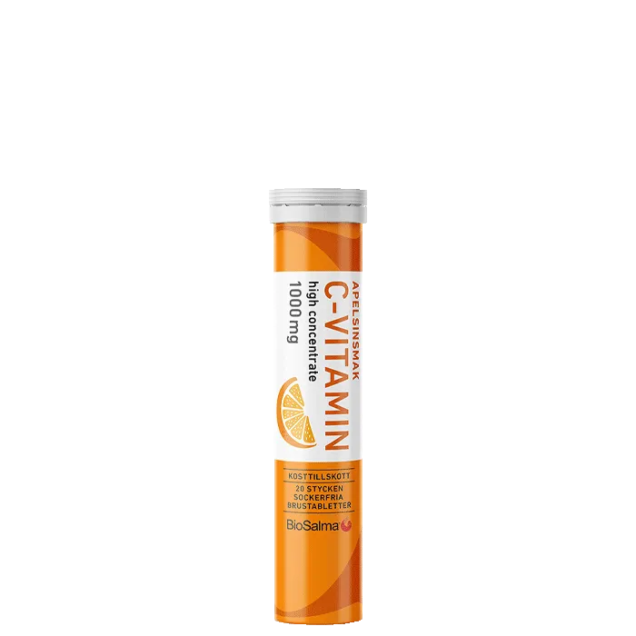 C-vitamin 1000mg 20 brustabletter Apelsin