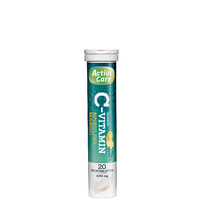 C-vitamin Spirulina Mango 20 Brustabletter