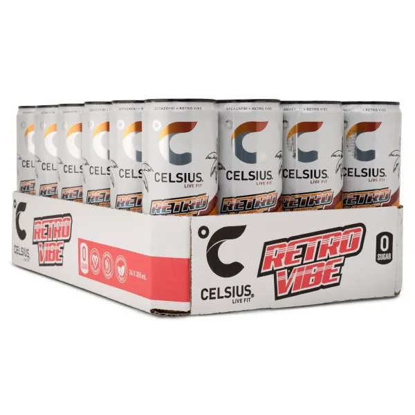 Celsius, Retro Vibe, 24-pack