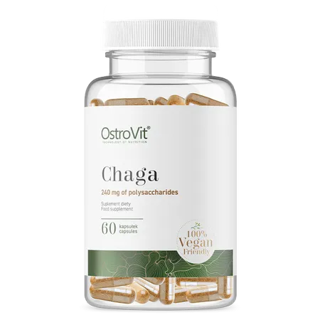 Chaga, Veganska, booster för minne och anti-åldrande, 60 kapslar