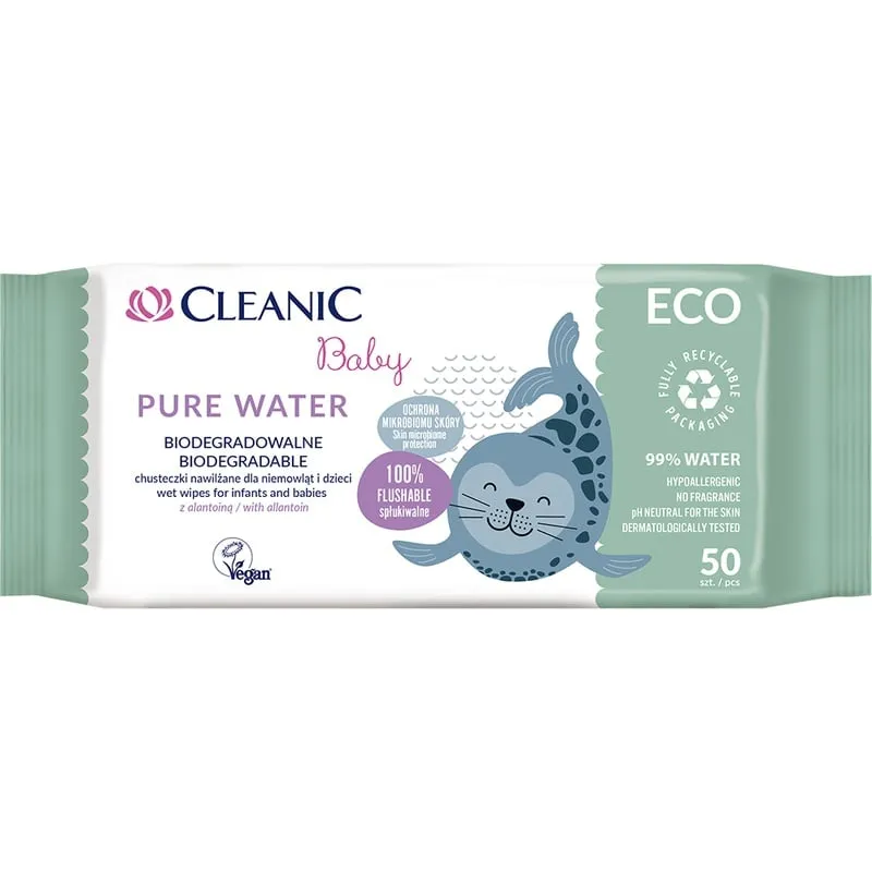 Cleanic Baby ECO Våtservetter Pure Water 50-pack