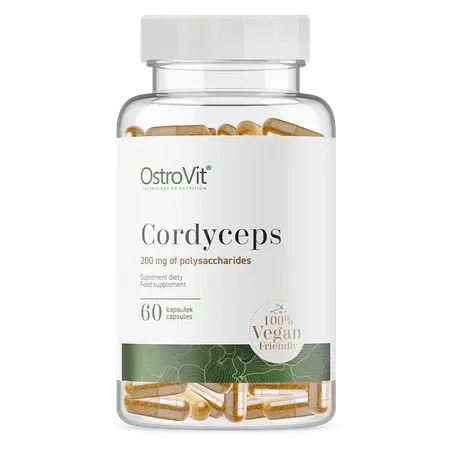 Cordycept Medicinska svampar, Veganske 60 kapsler