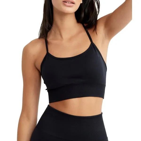 Drop Of Mindfulness Signature Seamless Bra, , Black