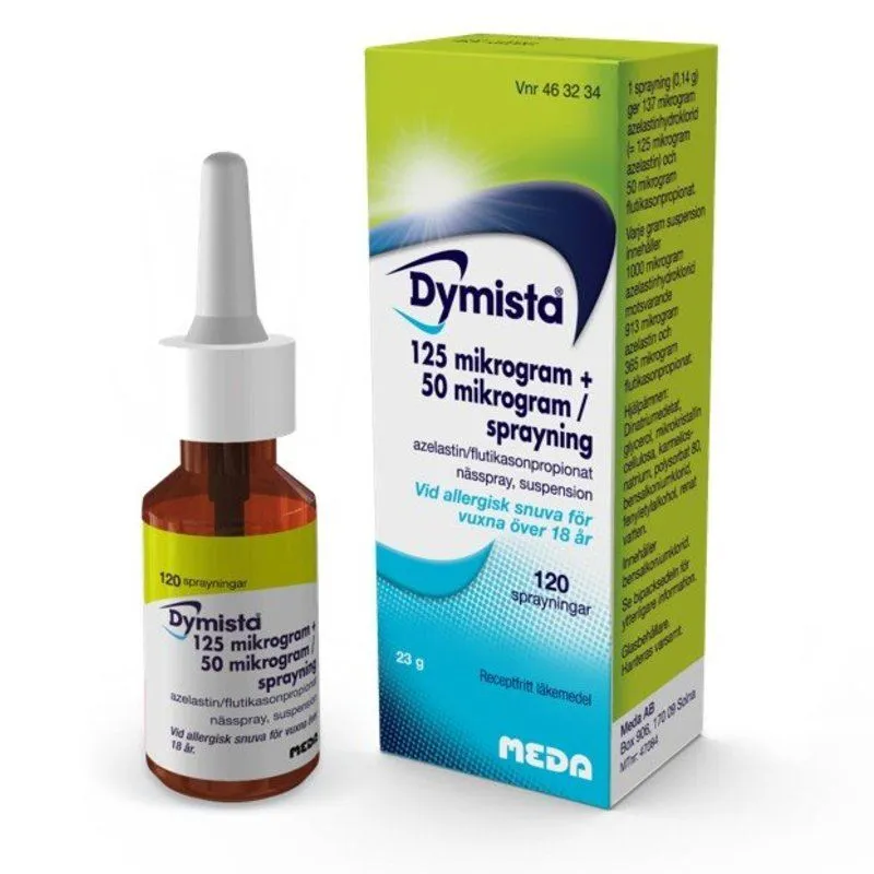 Dymista Nässpray 125 mikrogram + 50 mikrogram/sprayning 120 doser