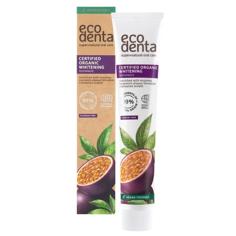 Ecodenta Organic Whitening Passion Fruit Toothpaste with Enzymes 75 ml