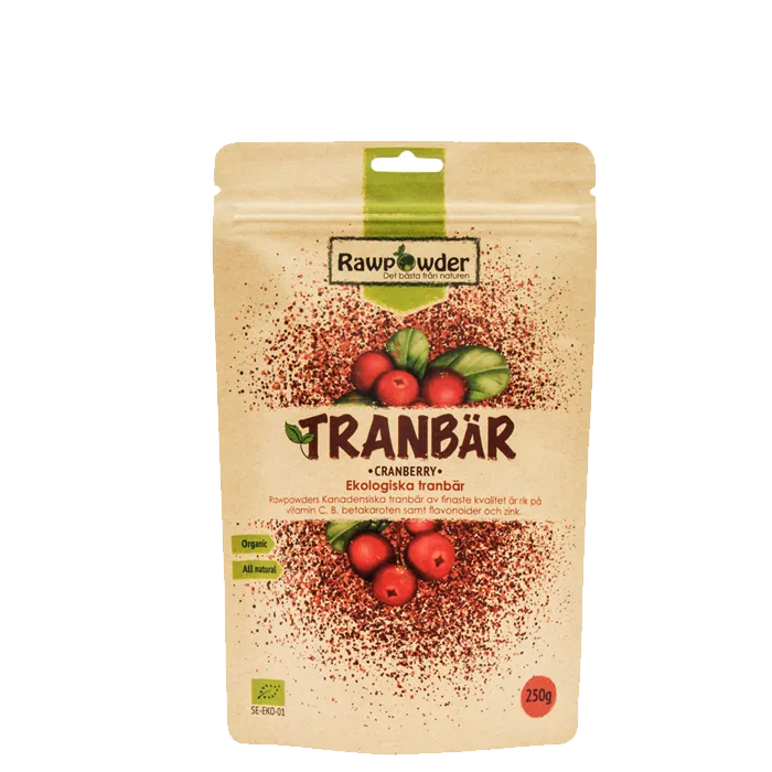 Ekologiska Tranbär 250 g