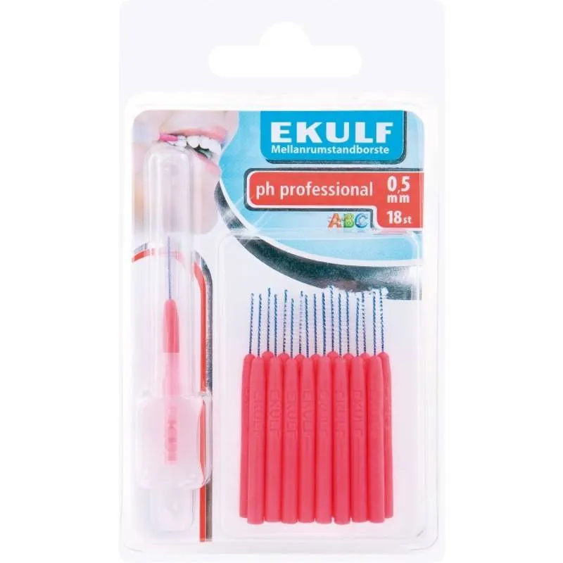 Ekulf Ph Professional Mellanrumsborste 0,5 mm 18-pack