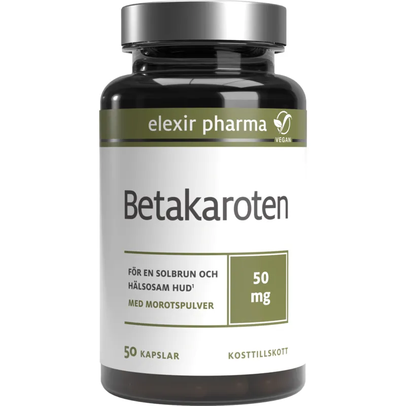 Elexir Pharma Betakaroten 50 mg 50 kapslar