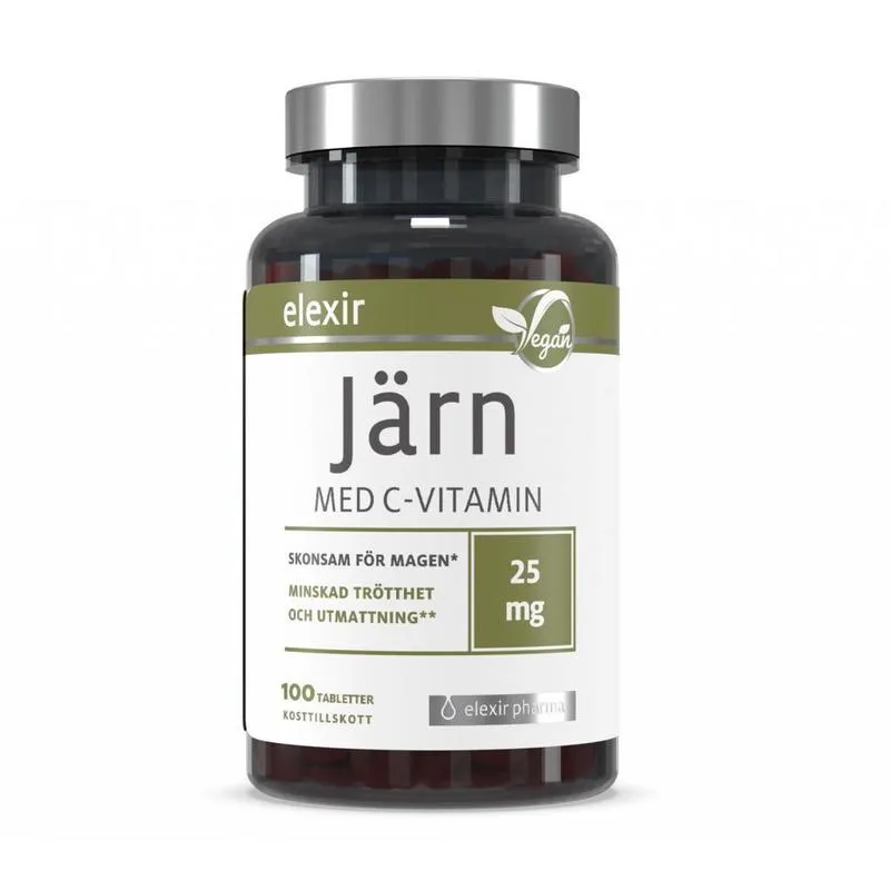 Elexir Pharma Järn med C-Vitamin 100 tabletter