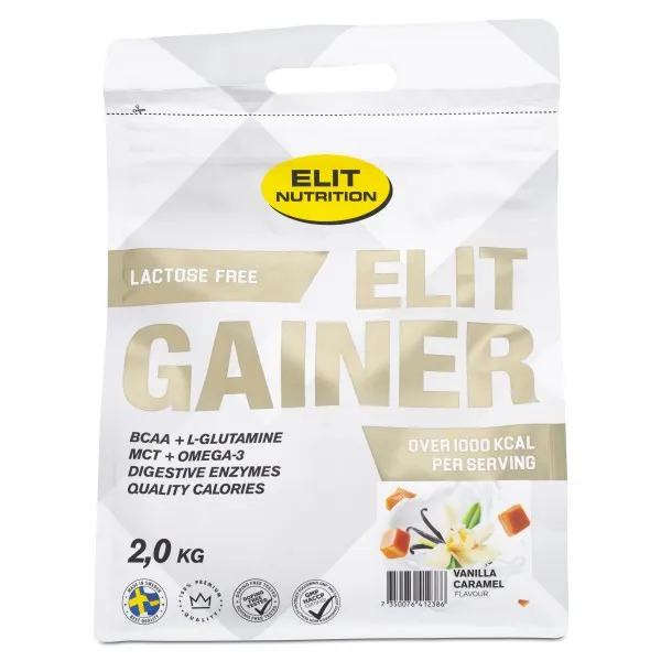 ELIT Gainer Laktosfri, Vanilla Caramel, 2 kg