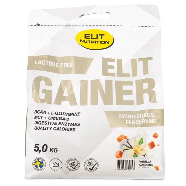 ELIT Gainer Laktosfri, Vanilla Caramel, 5 kg