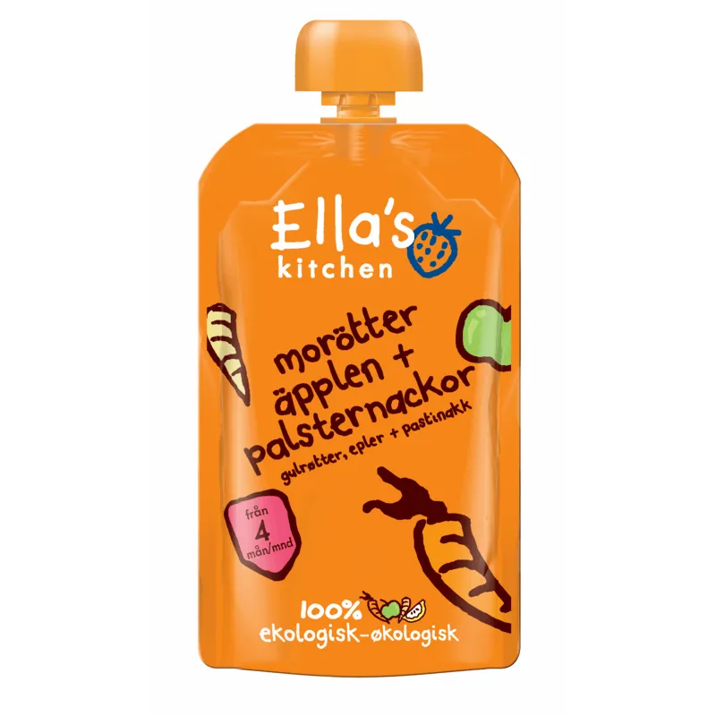 Ella's Kitchen Puré Morot Äpple Palsternacka 120 g