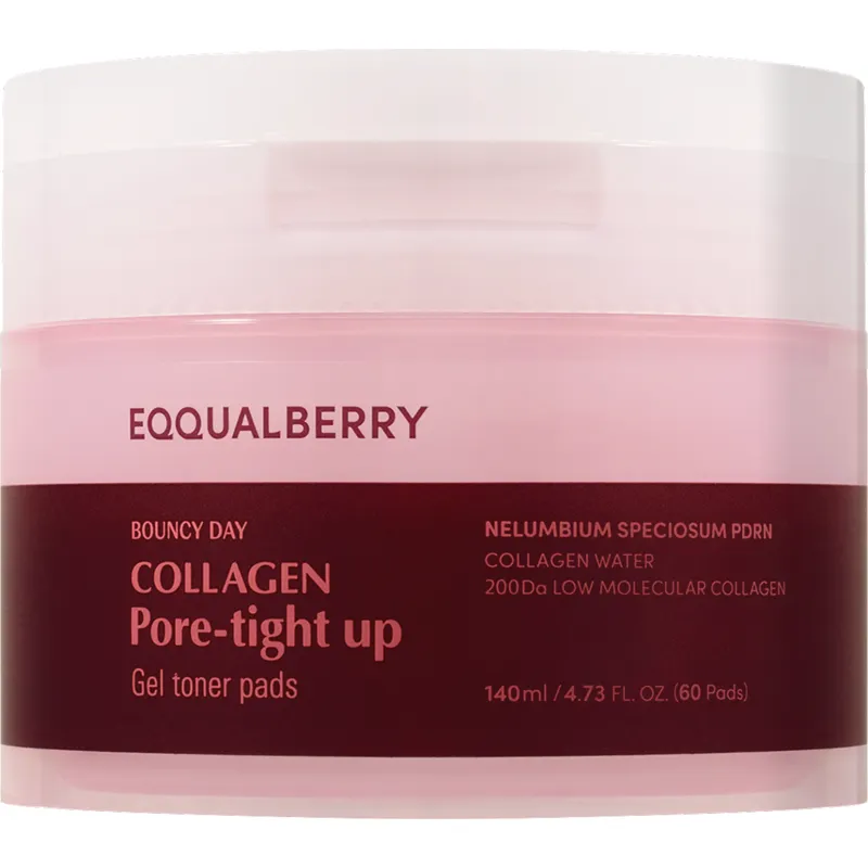 Eqqualberry Collagen Pore-tight Up Gel Toner Pads 60 st