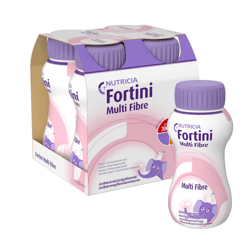 Fortini Multi Fibre Jordgubb 4 x 200 ml