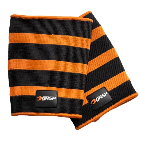 Gasp Power Elbow Sleeves, L, Black/flame