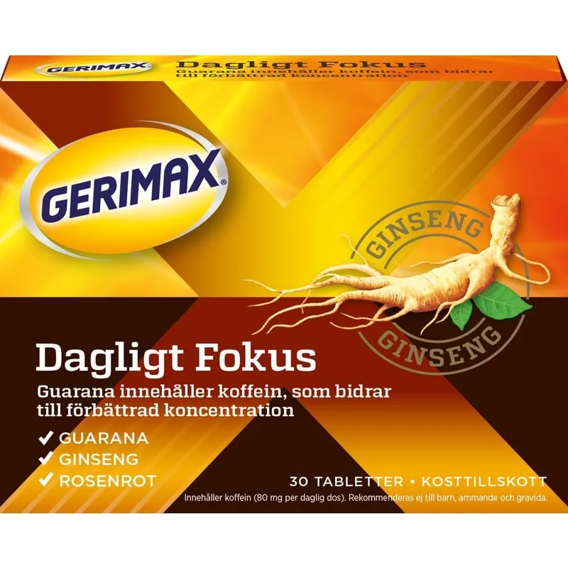 Gerimax Dagligt Fokus 30 tabletter