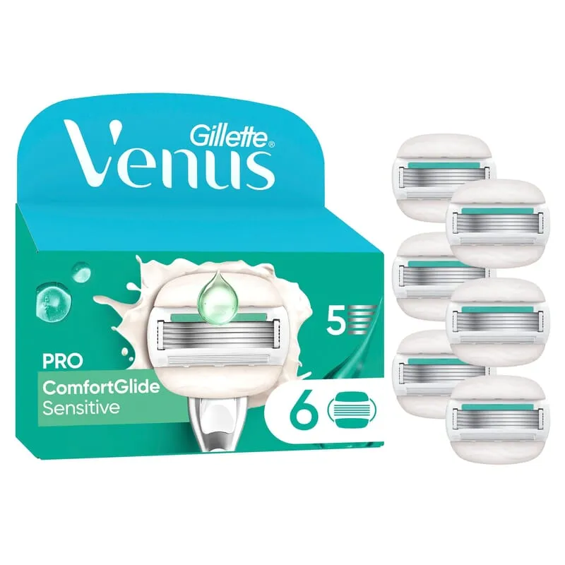 Gillette Venus Pro ComfortGlide Sensitive Rakblad 6 st