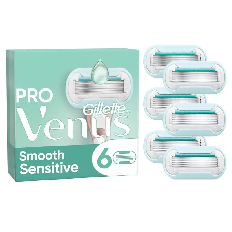Gillette Venus Pro Smooth Sensitive Rakblad 6 st
