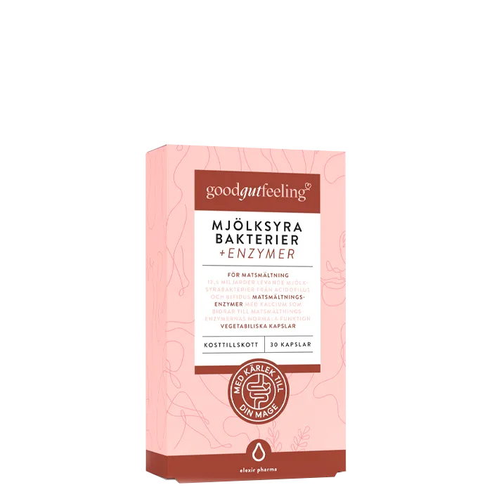 Good Gut Feeling Mjölksyrabakterier + Enzymer 30 kapslar
