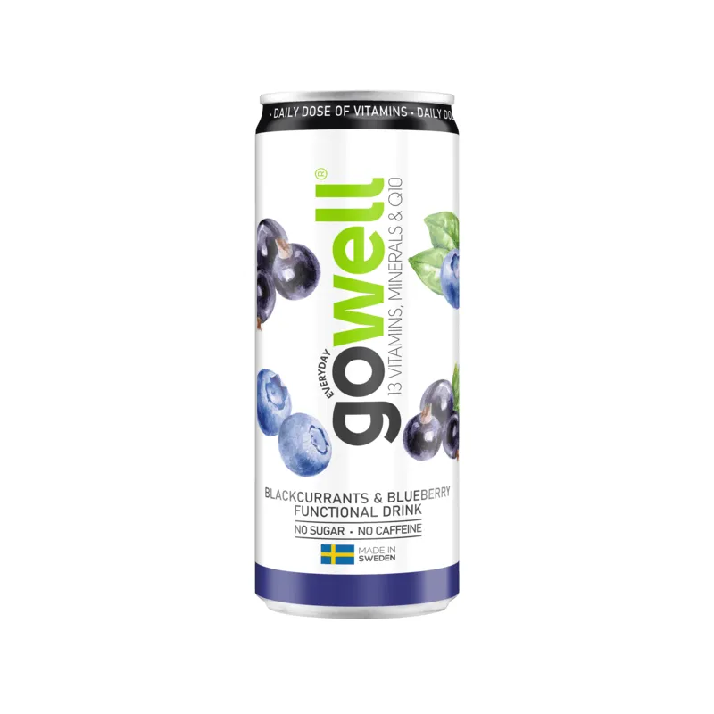 GoWell Svarta vinbär/Blåbär 330 ml
