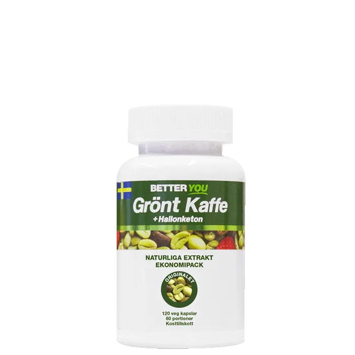 Grönt Kaffe + Hallonketon 120 kapslar