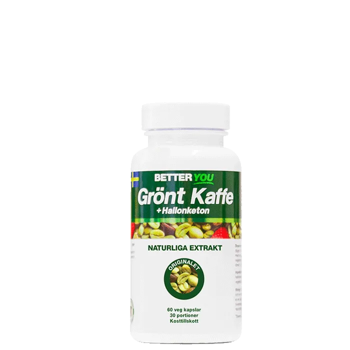 Grönt Kaffe + Hallonketon 60 kapslar