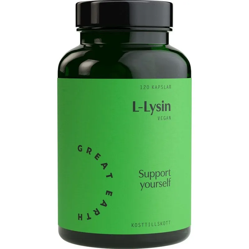 Great Earth L-Lysin 500mg 120 kapslar