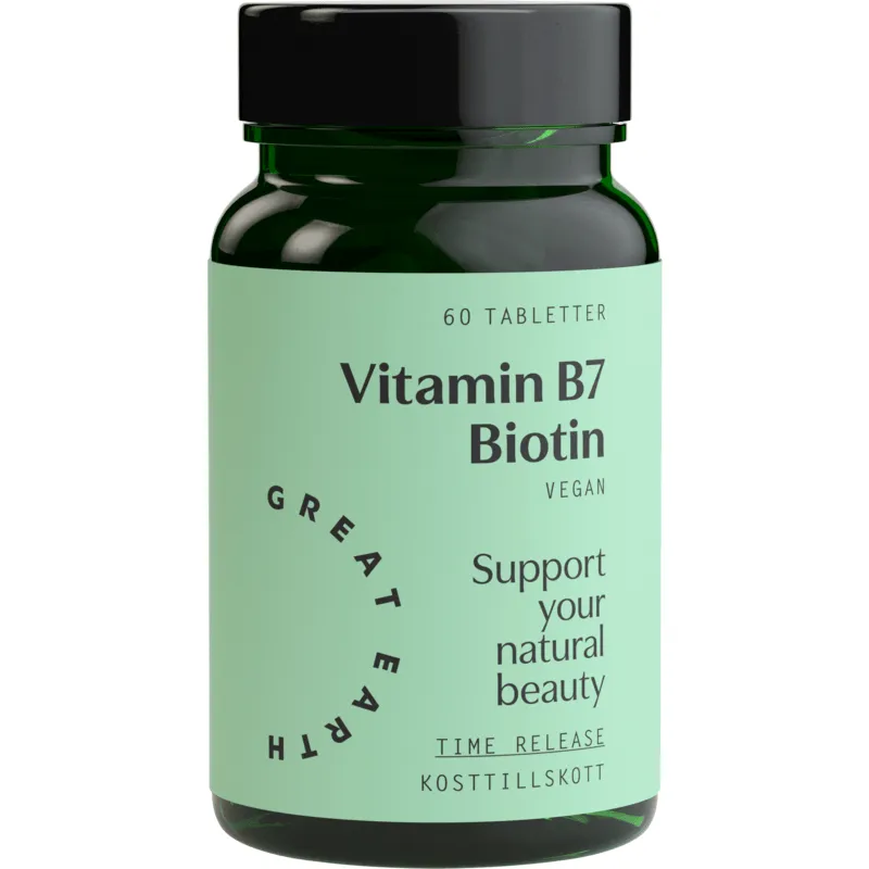 Great Earth Vitamin B7- Biotin 1000 mcg 60 tabletter